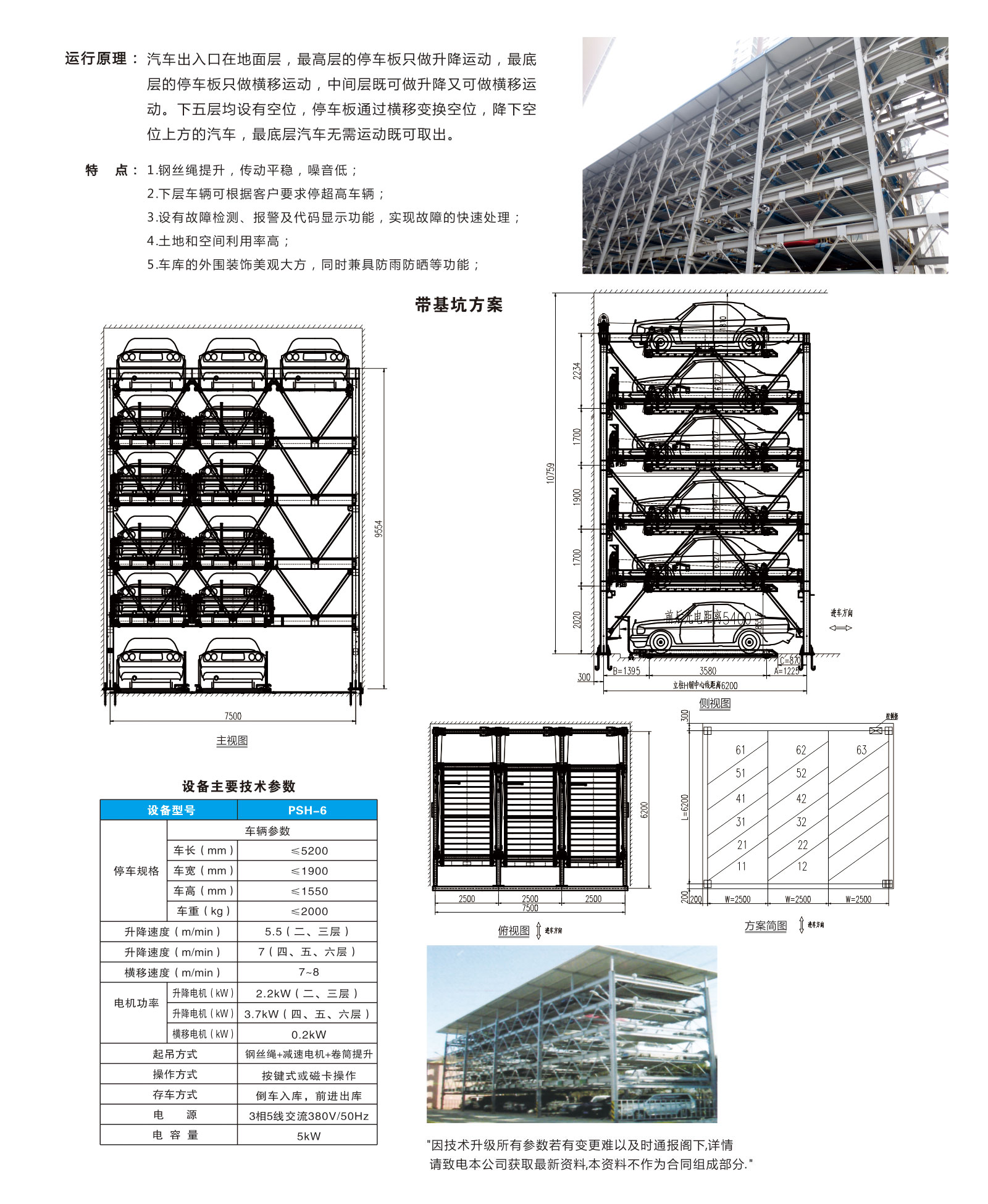 PSH-6 六層升降橫移車(chē)庫